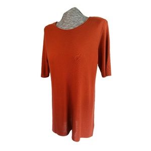 Eileen Fisher Short Sleeve Sweater Blouse sz XL 18